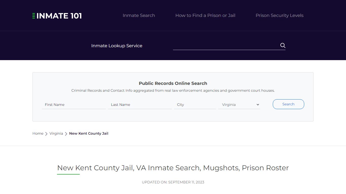 New Kent County Jail, VA Inmate Search, Mugshots, Prison Roster